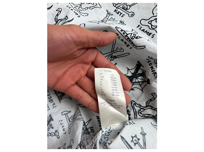 Louis Vuitton Monogram Doodle Print Hemd Schwarz Weiß - Ansicht 5