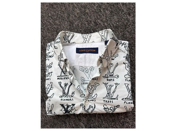 Louis Vuitton Monogram Doodle Print Hemd Schwarz Weiß - Ansicht 6