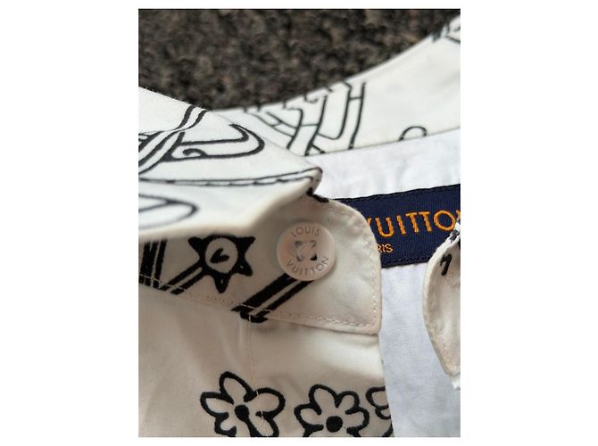 Louis Vuitton Monogram Doodle Print Hemd Schwarz Weiß - Ansicht 7