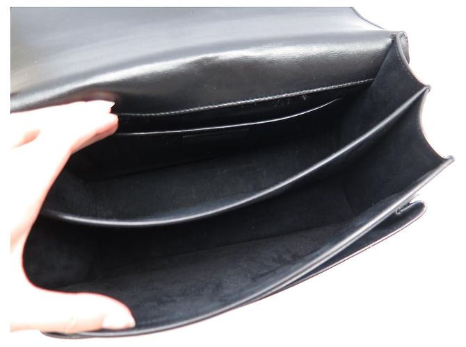 Autre Marque BORSA SAINT LAURENT SUNSET LARGE 498779 PELLE NERA TRACOLLA Nero - vista 11