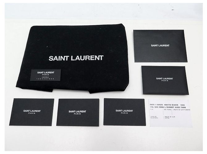 Autre Marque BORSA SAINT LAURENT SUNSET LARGE 498779 PELLE NERA TRACOLLA Nero - vista 20