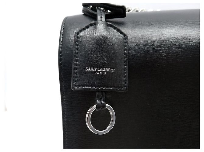 Autre Marque BORSA SAINT LAURENT SUNSET LARGE 498779 PELLE NERA TRACOLLA Nero - vista 7