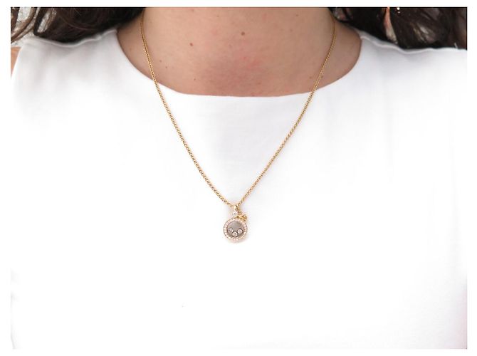COLLIER CHOPARD HAPPY DIAMONDS 793957 DIAMANTS OR JAUNE 18K 8.15G NECKLACE D'oro - vista 12