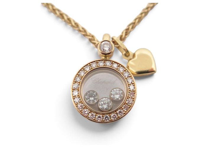 COLLIER CHOPARD HAPPY DIAMONDS 793957 DIAMANTS OR JAUNE 18K 8.15G NECKLACE D'oro - vista 2