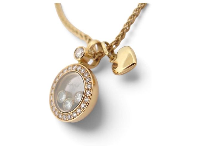 COLLIER CHOPARD HAPPY DIAMONDS 793957 DIAMANTS OR JAUNE 18K 8.15G NECKLACE D'oro - vista 3