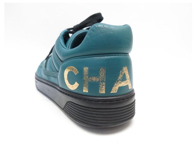 SCARPE CHANEL SNEAKERS G35063 38 PELLE BLU - vista 13