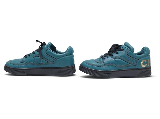 SCARPE CHANEL SNEAKERS G35063 38 PELLE BLU - vista 2