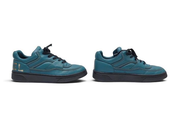 SCARPE CHANEL SNEAKERS G35063 38 PELLE BLU - vista 3