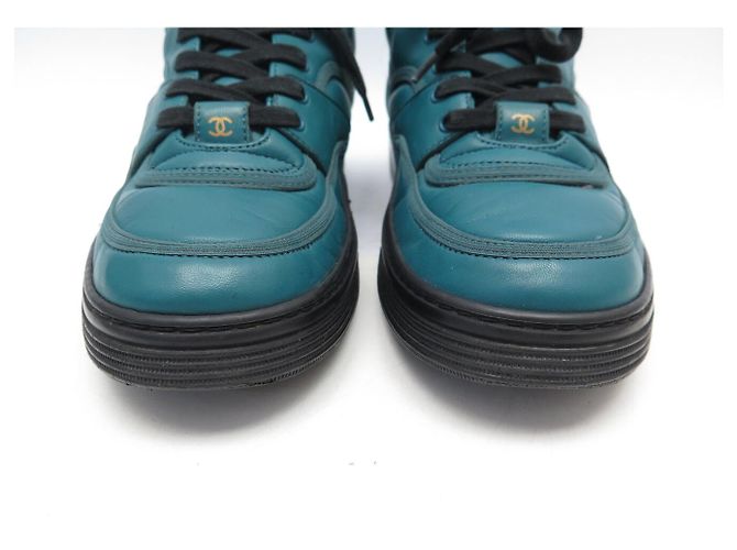 SCARPE CHANEL SNEAKERS G35063 38 PELLE BLU - vista 4