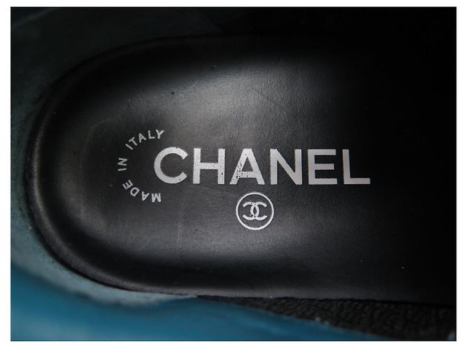 SCARPE CHANEL SNEAKERS G35063 38 PELLE BLU - vista 8