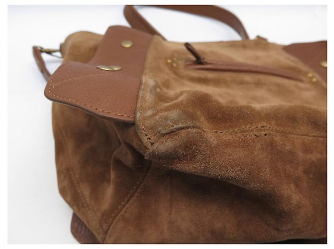 BORSA A MANO JEROME DREYFUSS ROGER 3664884118984 IN PELLE E Camoscio MARRONE BAG - vista 13