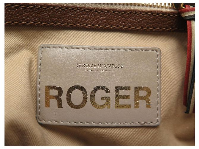 BORSA A MANO JEROME DREYFUSS ROGER 3664884118984 IN PELLE E Camoscio MARRONE BAG - vista 7