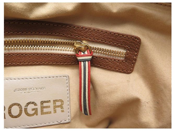 BORSA A MANO JEROME DREYFUSS ROGER 3664884118984 IN PELLE E Camoscio MARRONE BAG - vista 8