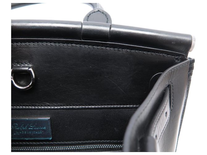 BORSA RALPH LAUREN RL50 MEDIUM 636917 IN PELLE MATELASSÉ NERA Nero - vista 11