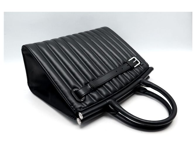 BORSA RALPH LAUREN RL50 MEDIUM 636917 IN PELLE MATELASSÉ NERA Nero - vista 4