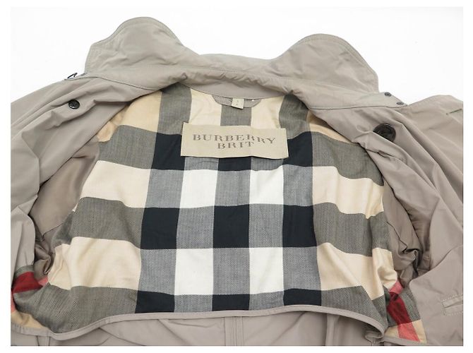 ABRIGO IMPERMEABLE BURBERRY TRENCH LARGO MEDIO BRIT 3801148 M 38 BEIGE COAT - vista 7