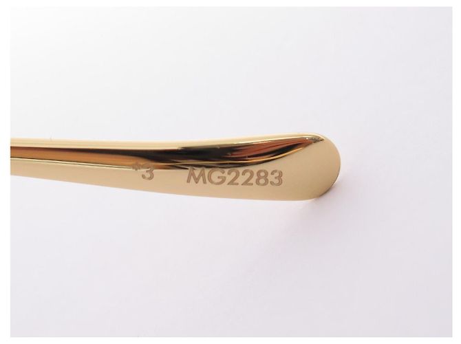 NEUE LOUIS VUITTON ECKIGE LV JEWEL LOGO SONNENBRILLE Golden - Ansicht 7