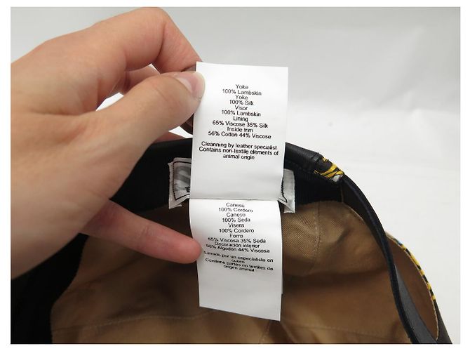 Hermès NEUE HERMES SERENA CANDY SCHWARZ LEDER & SEIDE CAP HAT - Ansicht 8