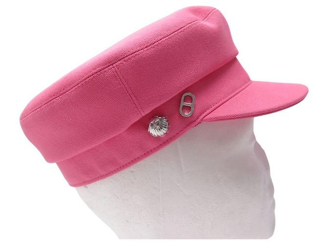 Hermès NUOVA HERMES GUILIETTA SEASHELL VAUBAN ROSE H241066N PINK CAP HAT Rosa - vista 4
