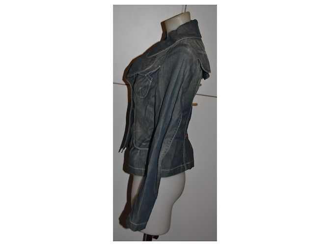 Veste en denim bleu Hugo Boss - vue 3