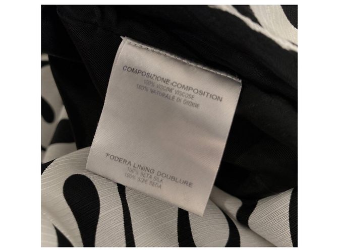 Vestido bustier Gucci de algodón y seda con estampado Negro Blanco - vista 3