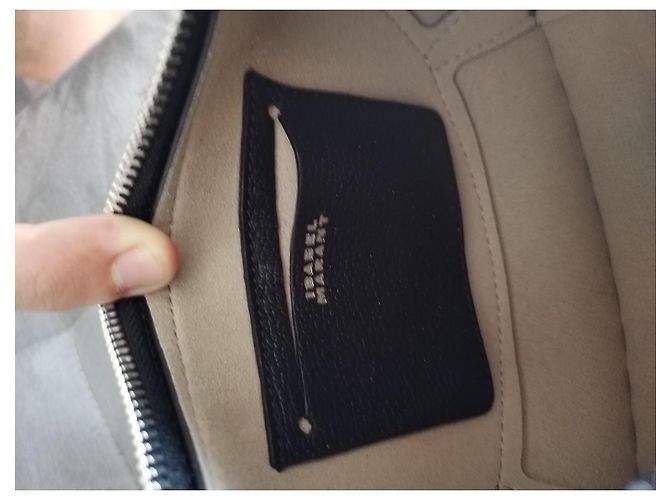 Isabel Marant Borsa a Tracolla in Pelle Nera Borchiata Nero - vista 2