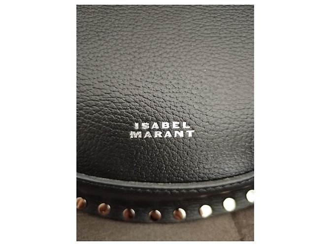 Isabel Marant Borsa a Tracolla in Pelle Nera Borchiata Nero - vista 3
