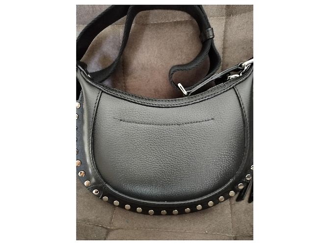Isabel Marant Borsa a Tracolla in Pelle Nera Borchiata Nero - vista 4