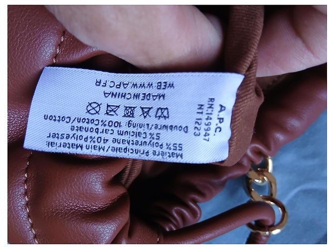 Apc Mala A.P.C. Ninon em eco-couro Marrom - vista 7