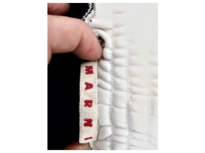 Short de sport Marni pour garçon avec logo - Noir Blanc - vue 4