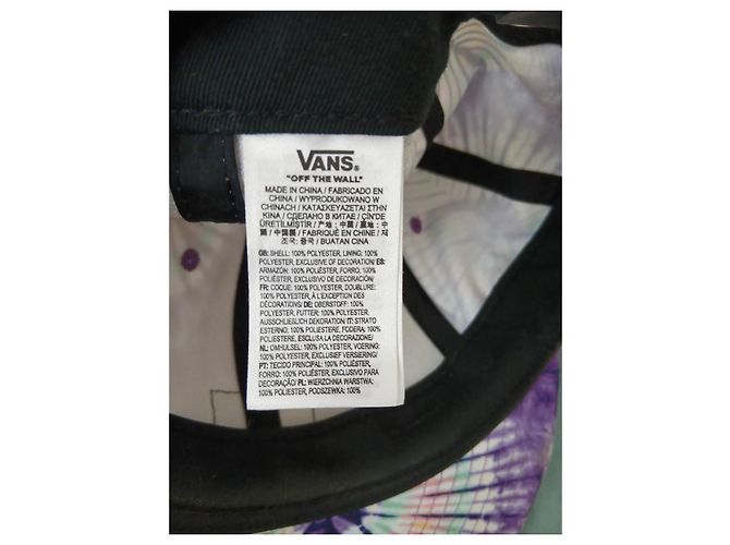 Boné Vans Tie-Dye Rosa Branco Verde Roxo Amarelo - vista 7