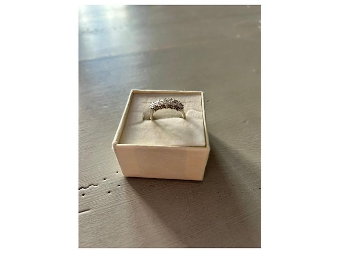 Autre Marque Set di anelli Rivière in oro bianco 18K e diamanti Argento - vista 3