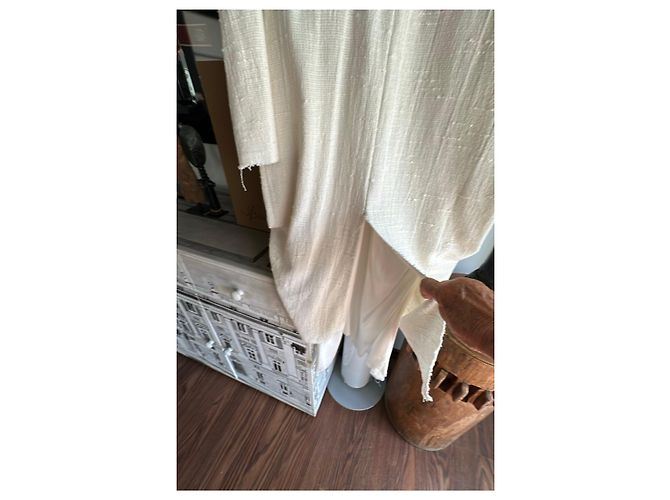 Autre Marque Blazer Asimétrico Sanctamuerte de Algodón y Seda Beige - vista 12