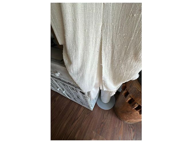 Autre Marque Blazer Asimétrico Sanctamuerte de Algodón y Seda Beige - vista 15