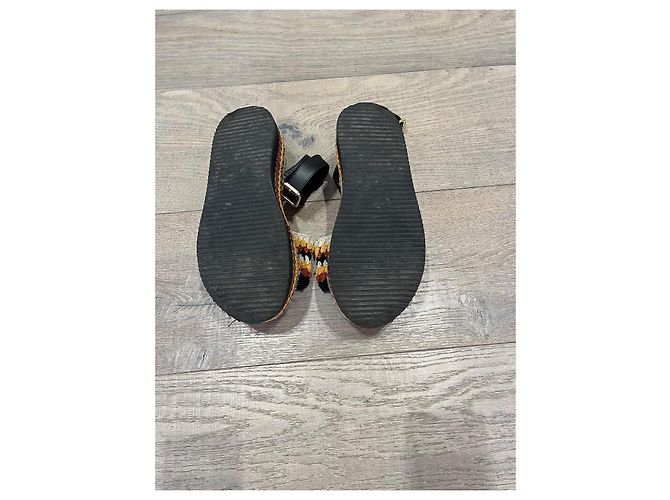 Farm Rio Sandali con zeppa in crochet e pelle Marrone Nero Multicolore - vista 10
