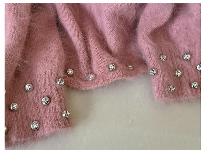 Tom Ford rosa Angora-Pullover mit Kristallen Pink - Ansicht 12