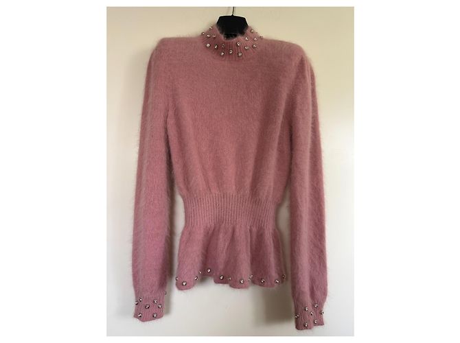 Tom Ford rosa Angora-Pullover mit Kristallen Pink - Ansicht 2