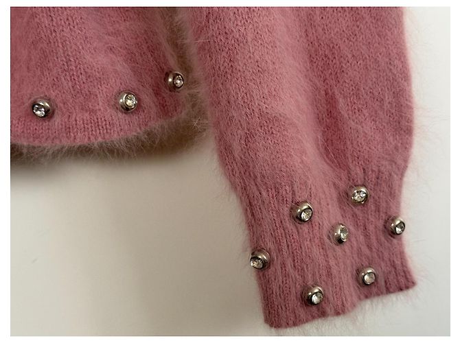 Tom Ford rosa Angora-Pullover mit Kristallen Pink - Ansicht 4