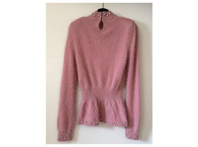 Tom Ford rosa Angora-Pullover mit Kristallen Pink - Ansicht 5