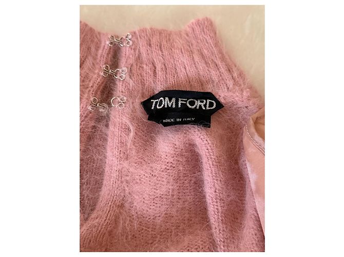Tom Ford rosa Angora-Pullover mit Kristallen Pink - Ansicht 7
