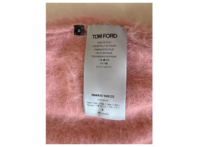 Tom Ford rosa Angora-Pullover mit Kristallen Pink - Ansicht 8
