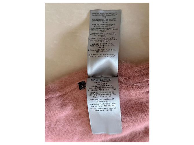 Tom Ford rosa Angora-Pullover mit Kristallen Pink - Ansicht 9