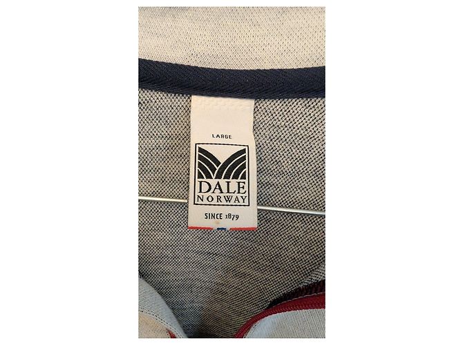 Dale of Norway Strickpullover mit Reißverschlusskragen und norwegischem Muster Weiß Rot Grau Dunkelblau - Ansicht 5