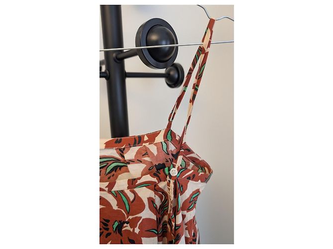 Soeur Maxikleid mit floralem Print Braun Schwarz Grün Roh - Ansicht 3