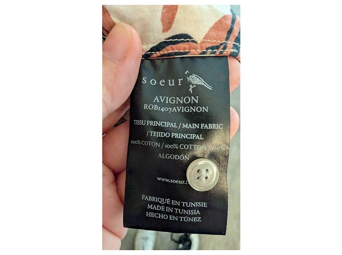 Soeur Maxikleid mit floralem Print Braun Schwarz Grün Roh - Ansicht 5