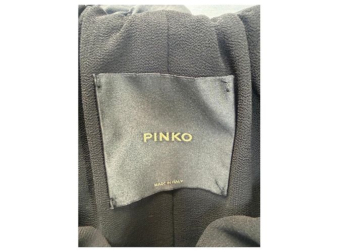 Top Pinko negro de poliéster con mangas abullonadas - vista 2