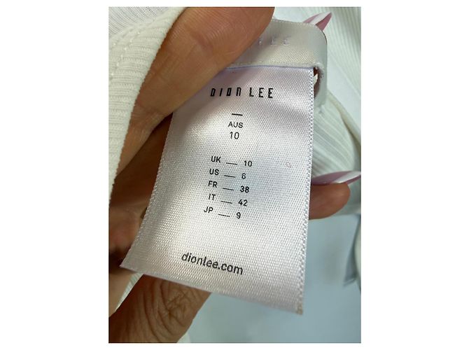 Autre Marque Top corset Dion Lee in cotone bianco con reggicalze - vista 3
