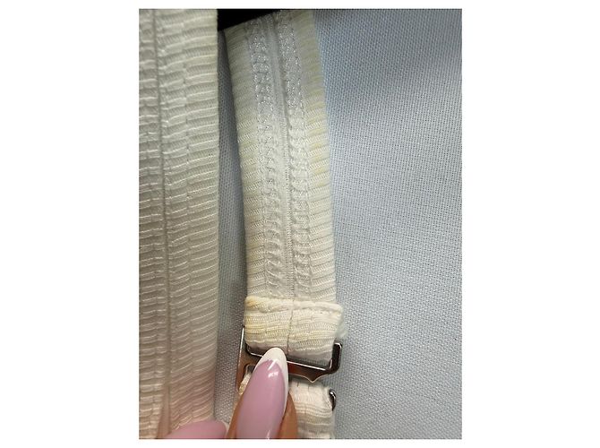 Autre Marque Top corset Dion Lee in cotone bianco con reggicalze - vista 5