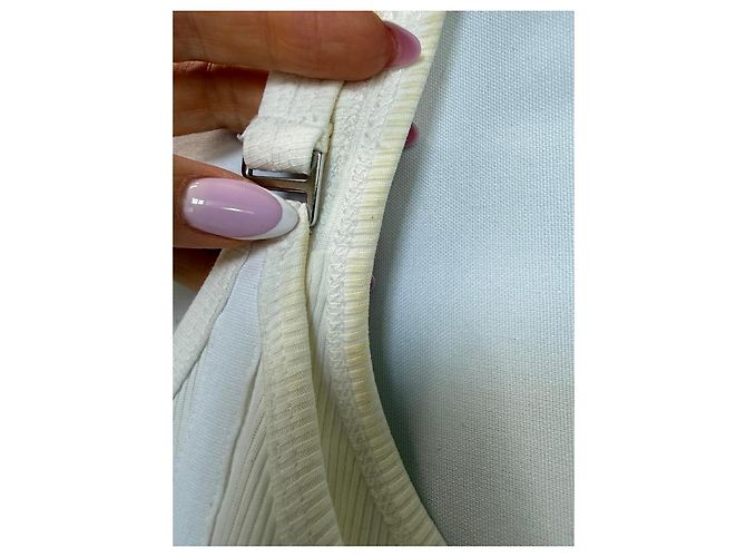 Autre Marque Top corset Dion Lee in cotone bianco con reggicalze - vista 6