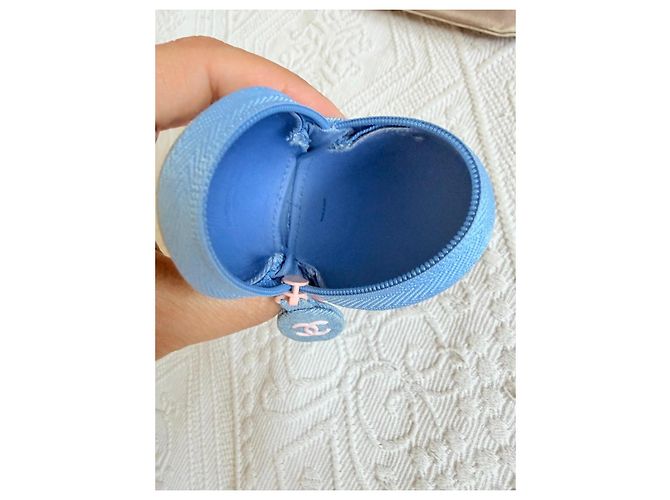 Chanel La Crème Main Denim Etui - Azurblau - Ansicht 11